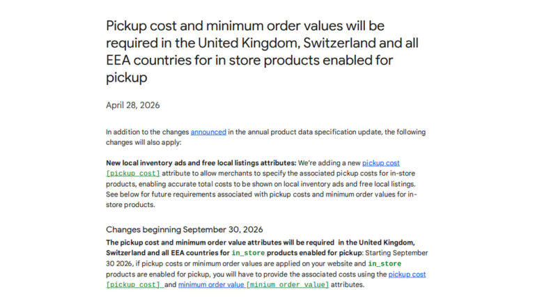 Pickup Cost and Minimum Order Requirements in EEA Countries
