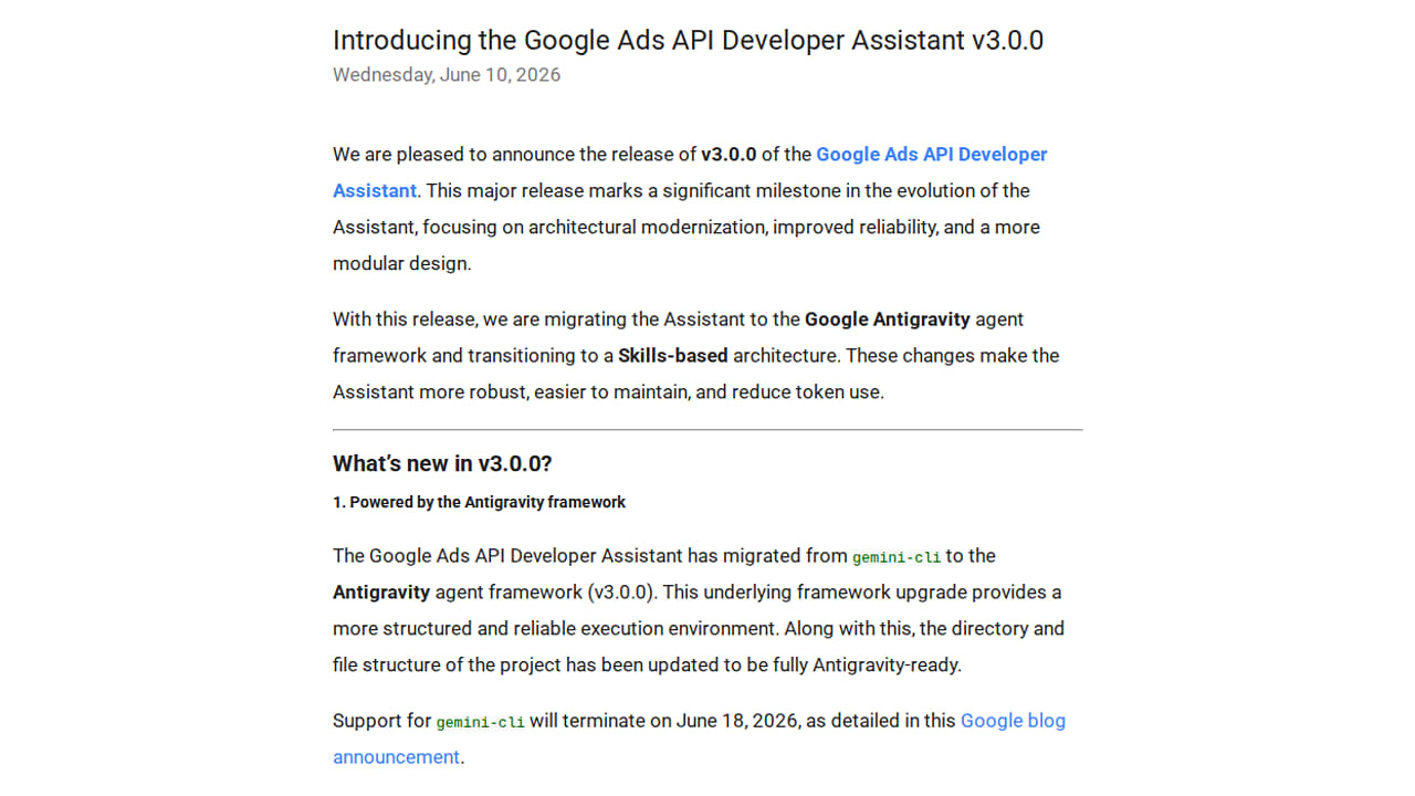 Google Ads API Developer Assistant v3.0.0 Launch