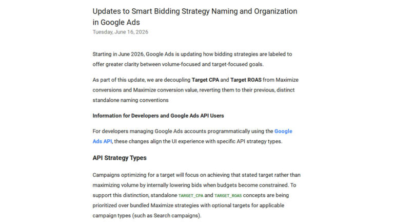 Updates to Smart Bidding Strategy Naming