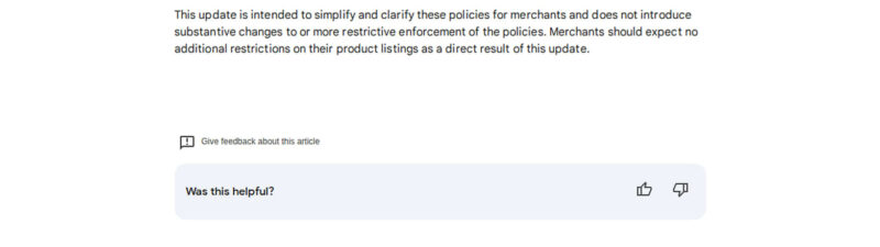 Google Shopping Ads and Free Listings Policies Merge