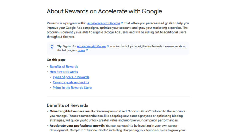 Rewards Program Launches on Accelerate with Google
