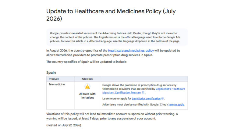 Update to Healthcare and Medicines Policy in Spain