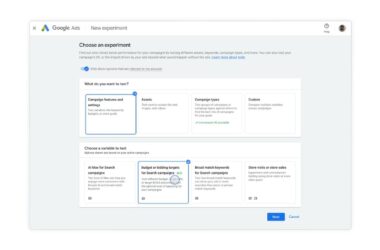 AI Max experiments, budget and bidding tools in Google Ads