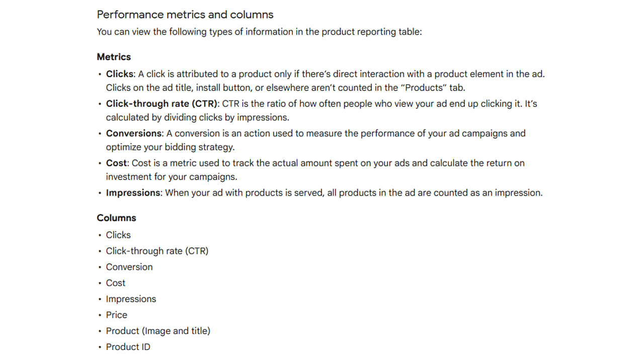 App Campaigns Product Report Adds Cost and Conversions