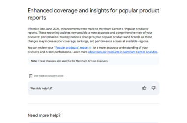 Enhanced Insights for Popular Products Reports