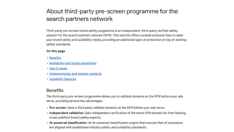Google Launches Third-Party Pre-Screen Program