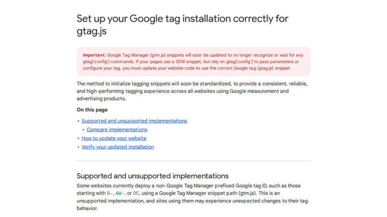 Google Tag Manager Snippets Will Stop Honoring gtag('config') Commands