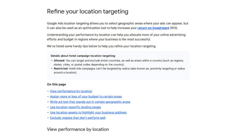 Hotel Campaigns Can Now Target Regions and Cities