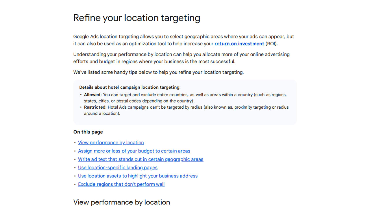Hotel Campaigns Can Now Target Regions and Cities