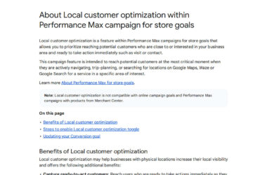 Local Customer Optimization for PMAX for Store Goals