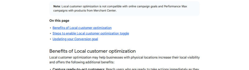 Local Customer Optimization for PMAX for Store Goals