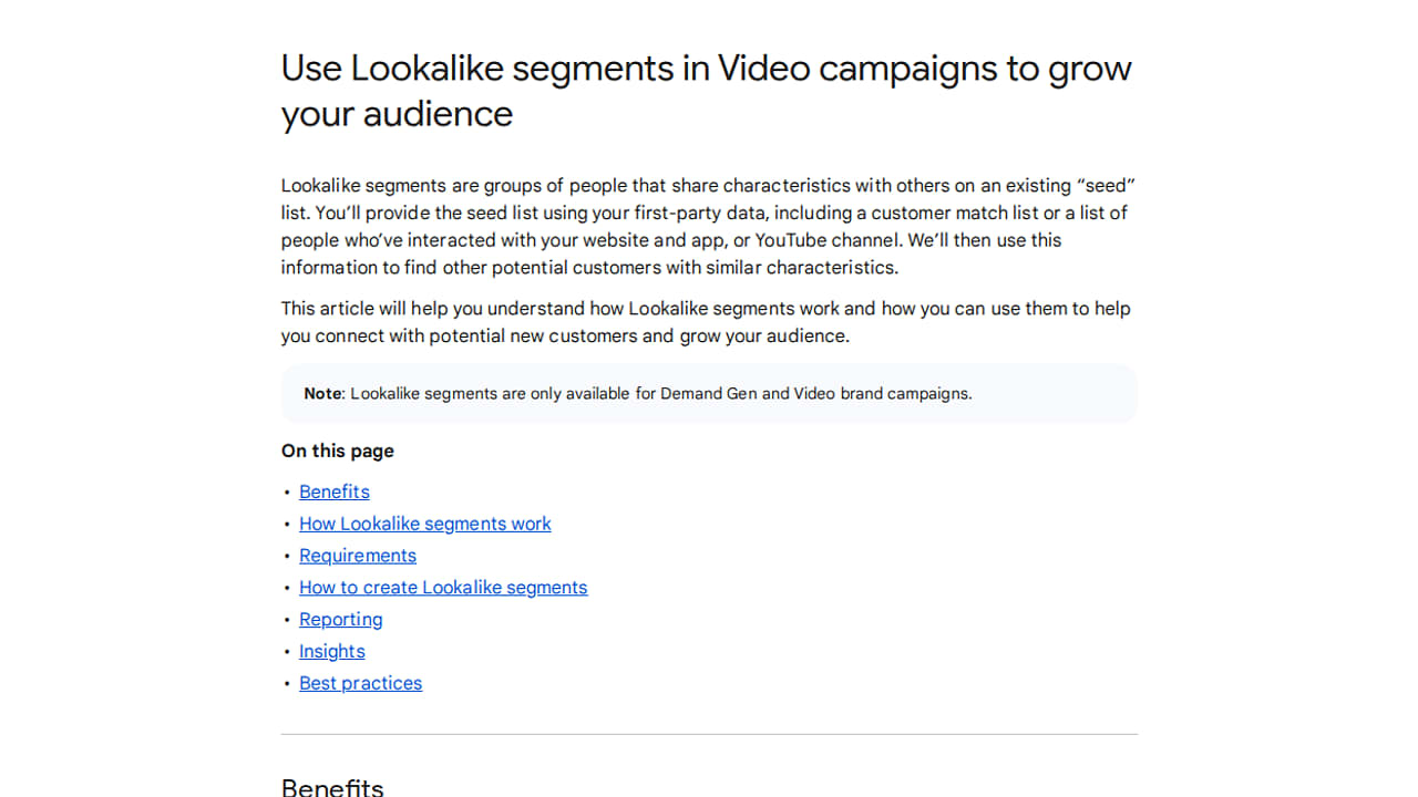 Lookalike Segments Expand to Video Campaigns