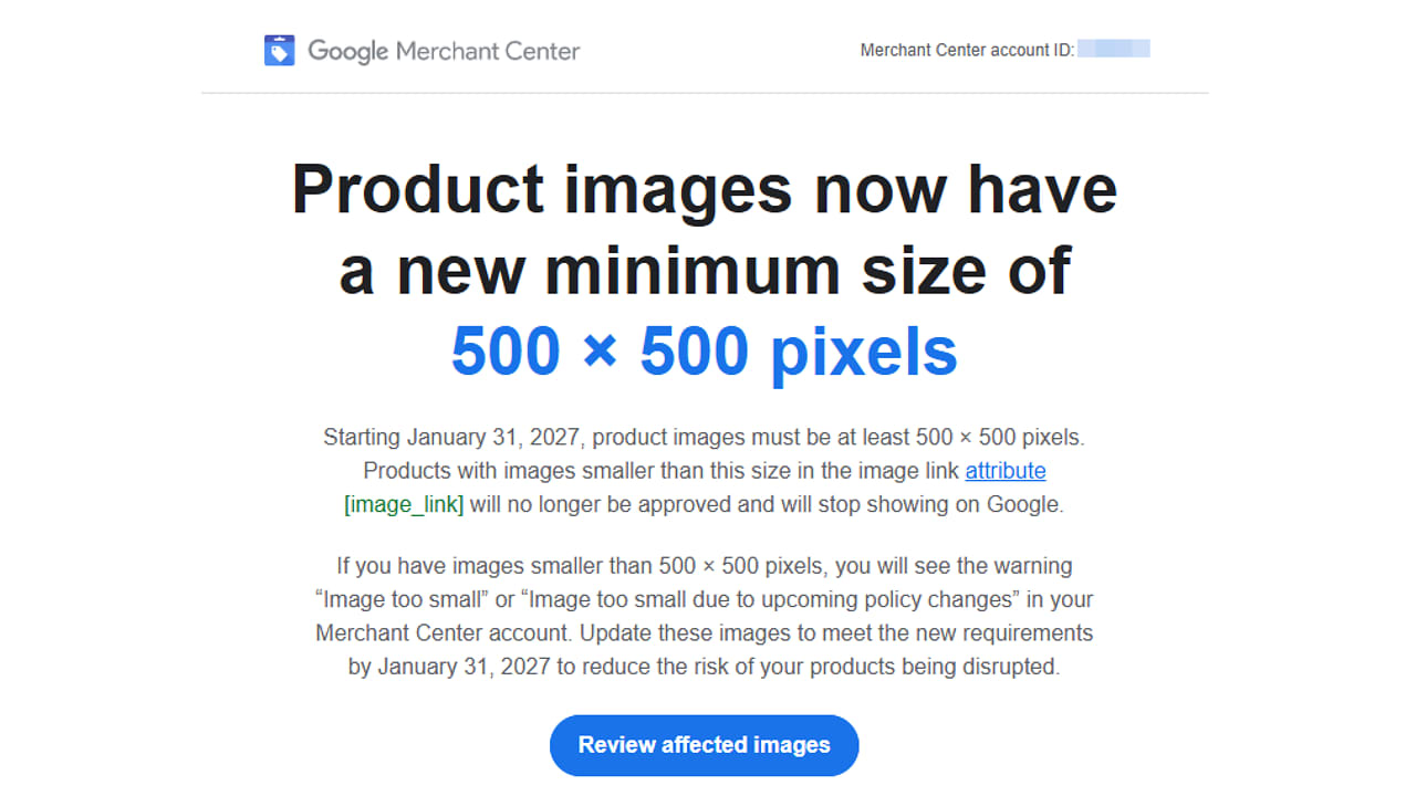 Deadline for Merchant Center Product Images Set