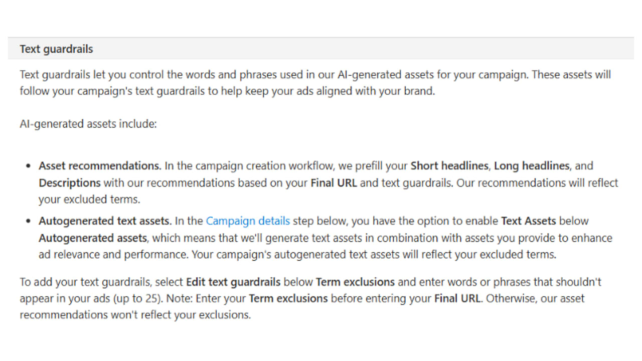 Microsoft Renames AI Max Text Guidelines to Text Guardrails