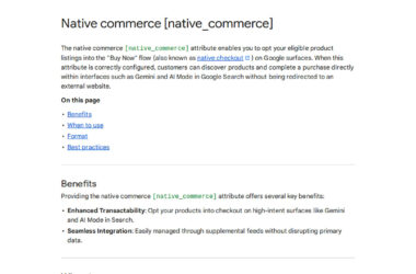 Native Commerce Attribute Help Page Released
