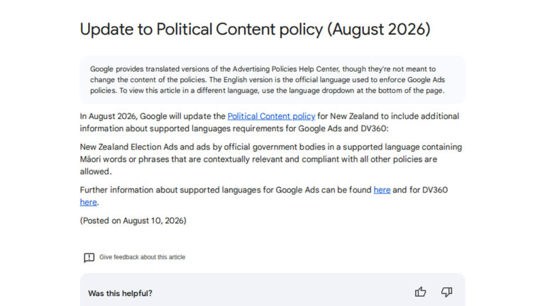 Update to Political Content Policy for New Zealand