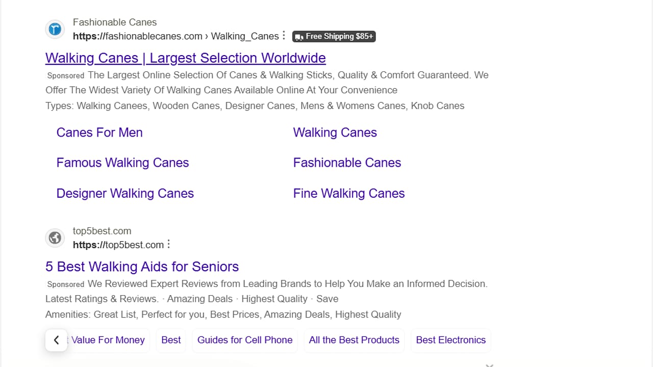 Bing Tests Bolded HTTPS URLs in Snippets