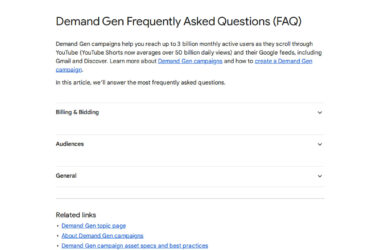 Demand Gen FAQ Moves Display Inventory to CPM