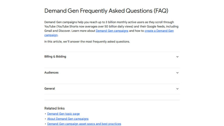 Demand Gen FAQ Moves Display Inventory to CPM