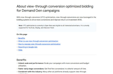 Demand Gen Turns On VTC Optimization by Default