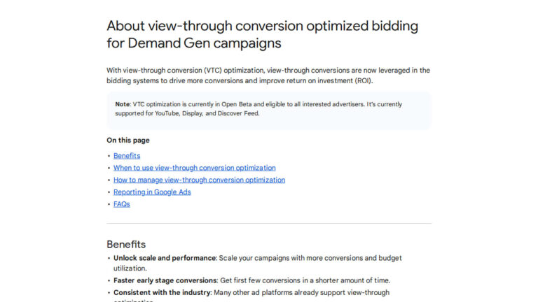 Demand Gen Turns On VTC Optimization by Default