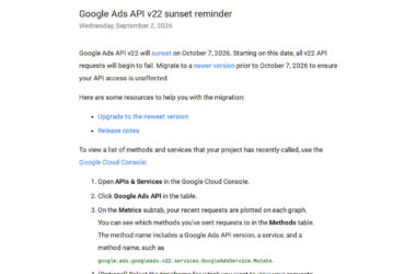 Google Ads API v22 Set to Stop Functioning in October