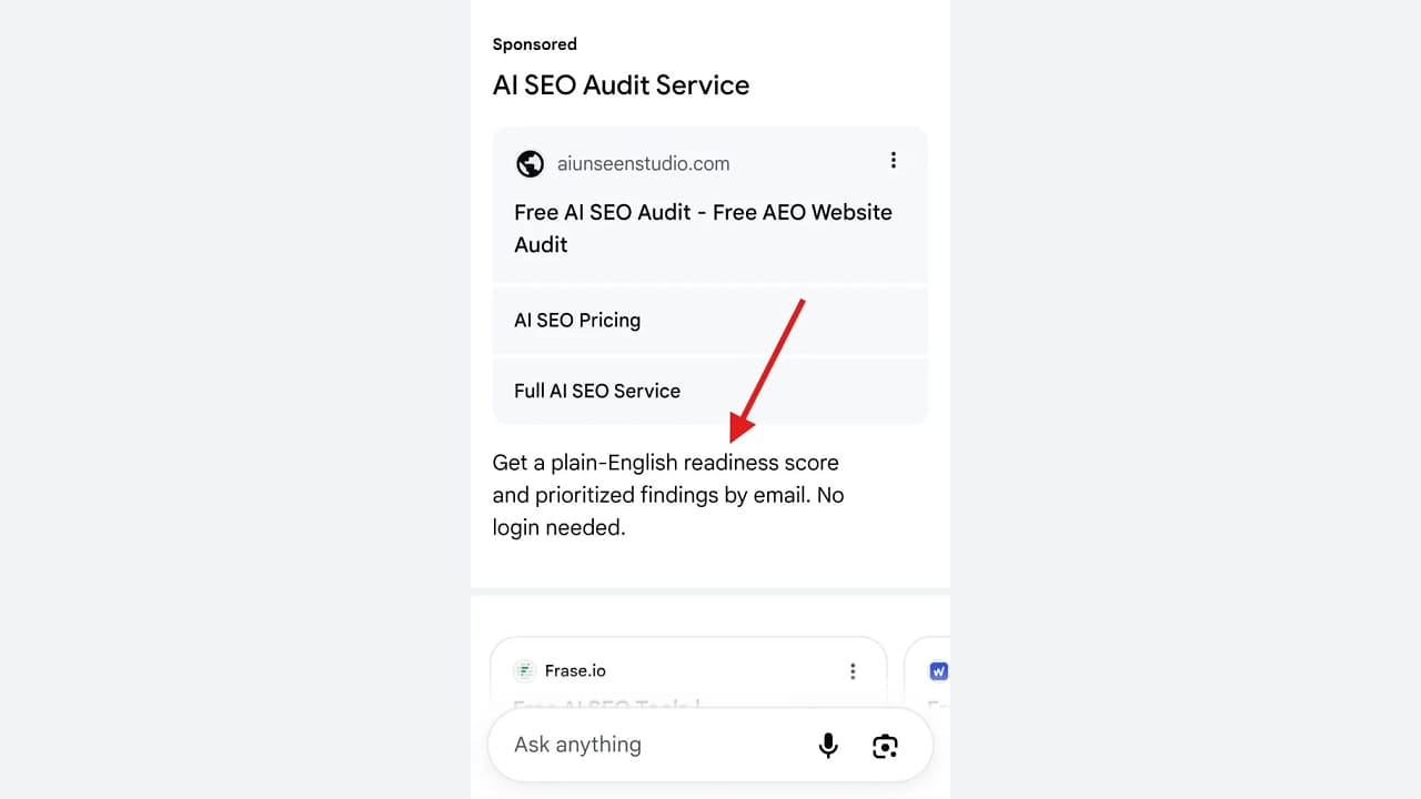 “Descriptions for Ads” Spotted in Google AI Mode