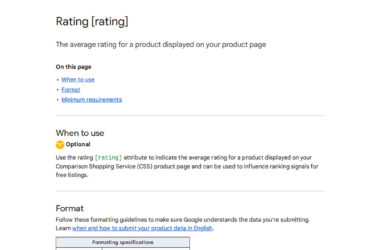 Google CSS Product Pages Get Rating and Review Count Attributes