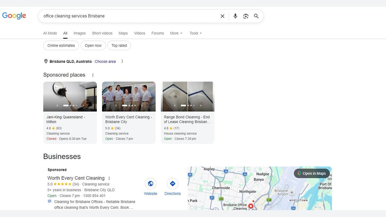 Google Tests ‘Sponsored Places’ as Vertical Cards