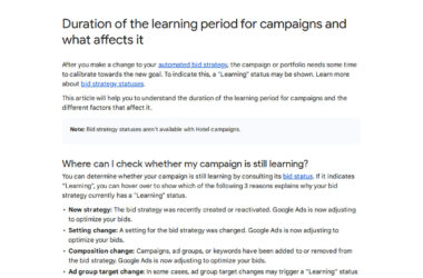 Google Updates Bid Strategy Learning Period to Around 50 Conversions