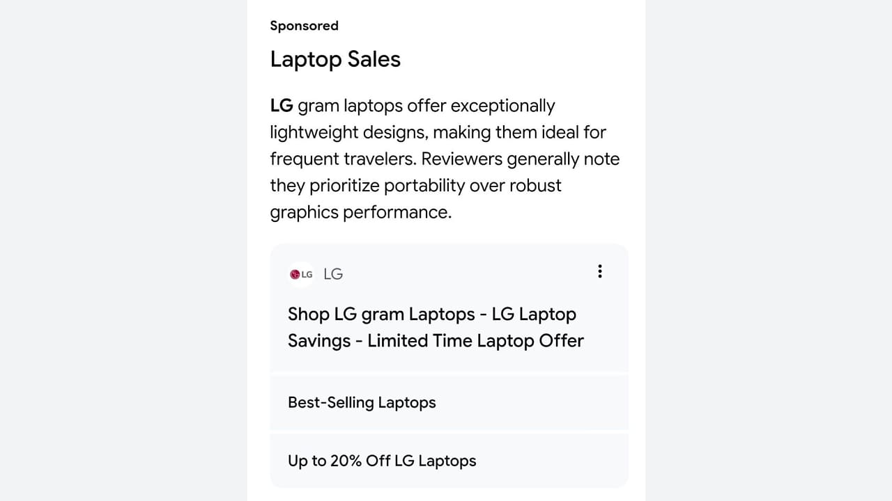 Google AI Mode Shows Longer Summaries for Brand Ads