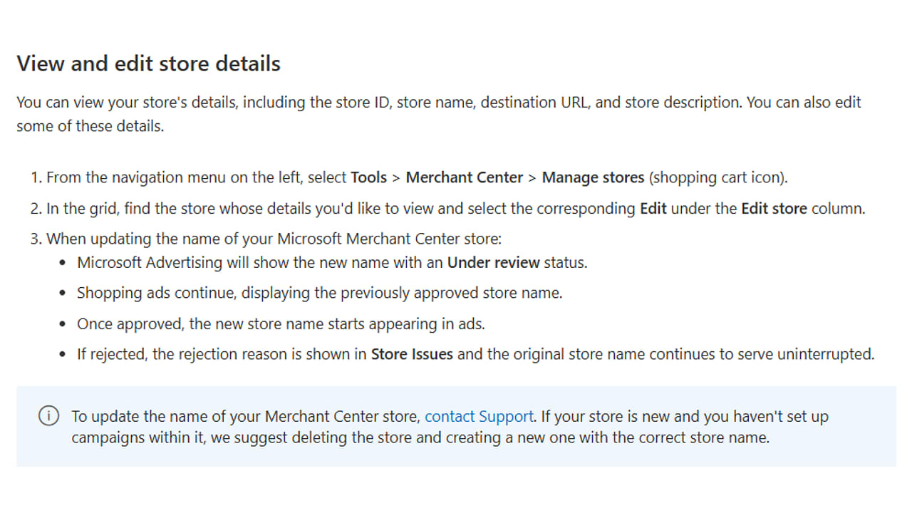 Microsoft Merchant Center Store Renaming No Longer Affects Shopping Ads