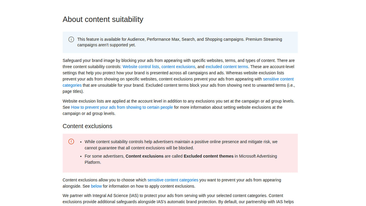 Microsoft Excluded Content Terms Now Available to Everyone
