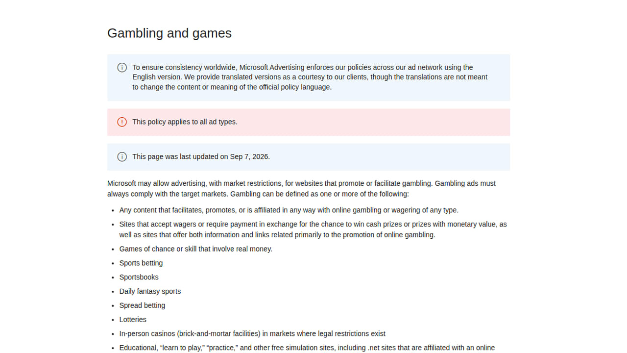 Microsoft Simplifies US Social Casino Ad Rules to Three Excluded States
