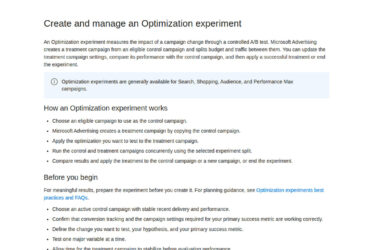 Microsoft's Optimization Experiments Now Available for Shopping, Audience and Performance Max