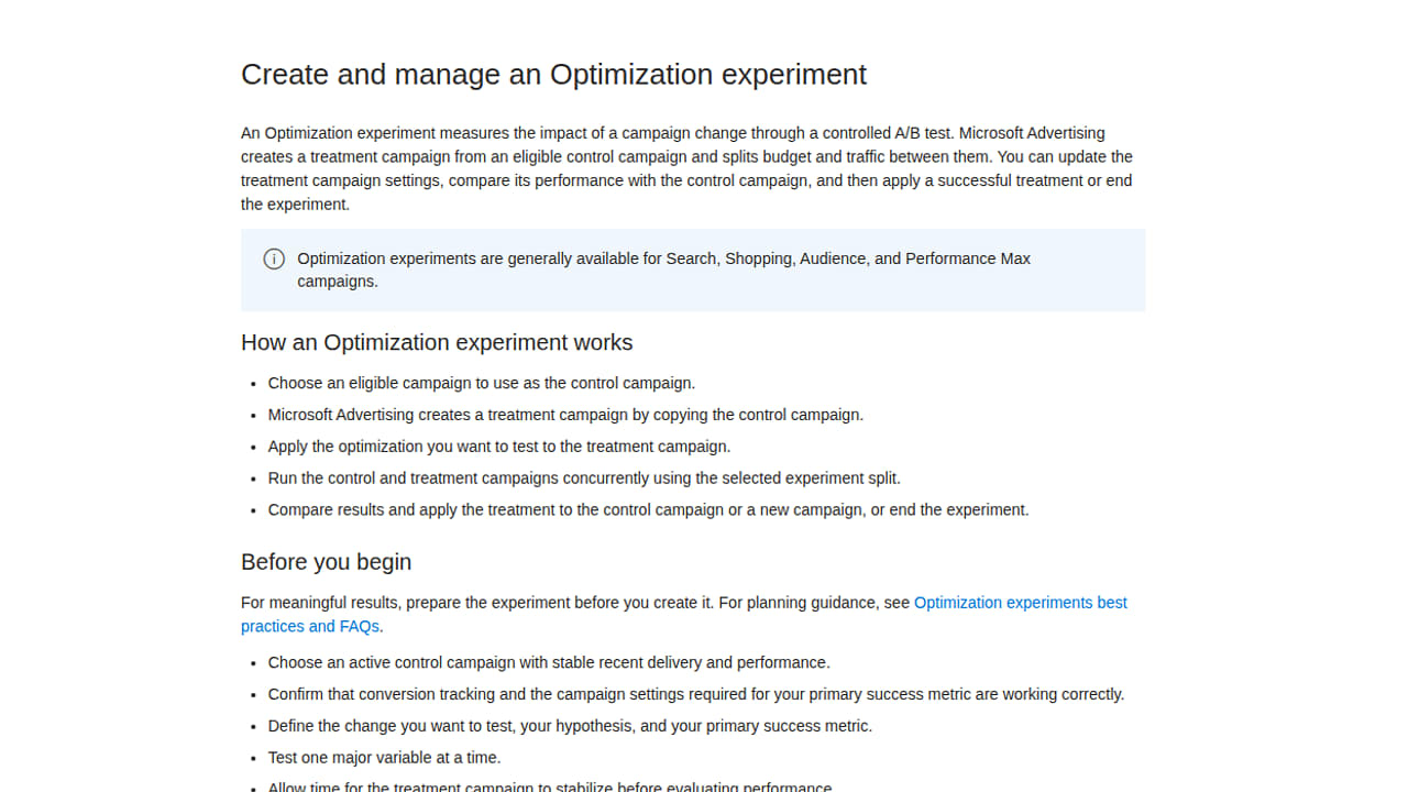 Microsoft’s Optimization Experiments Now Available for Shopping, Audience and Performance Max