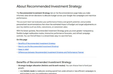 Recommended Investment Strategy Adds Holistic and Growth Modes in Google Ads