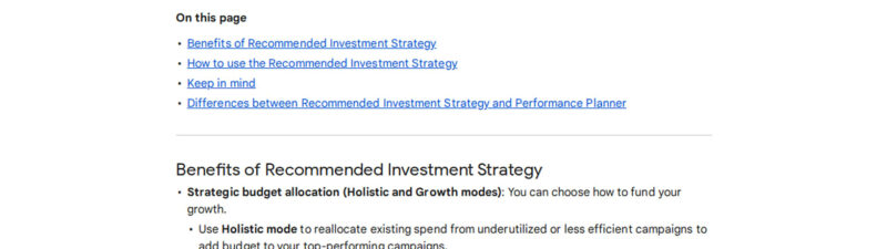 Recommended Investment Strategy Adds Holistic and Growth Modes in Google Ads
