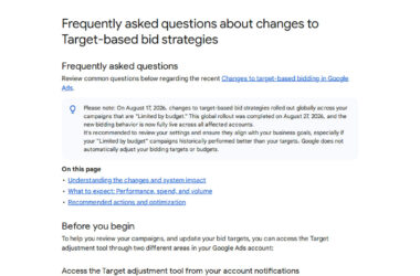 Target-Based Bidding Change Finished Rolling Out on August 27
