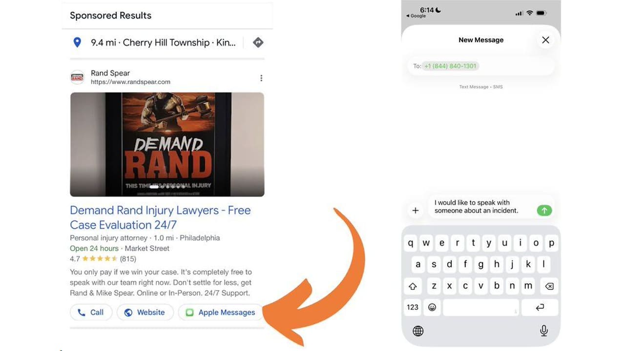 Apple Messages as New Message Asset in Google Ads