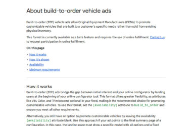 Build-to-Order Vehicle Ads Now Serving in 9 Countries
