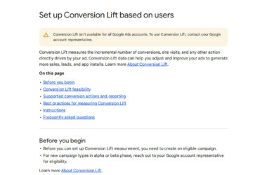 Conversion Lift Opens to Search and PMax With 1,000-Conversion Minimum
