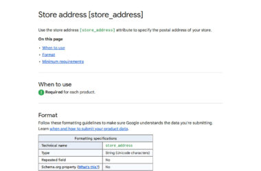 Google Merchant Center Adds Store Address Attribute