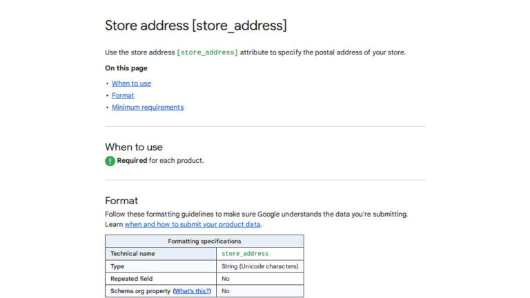 Google Merchant Center Adds Store Address Attribute