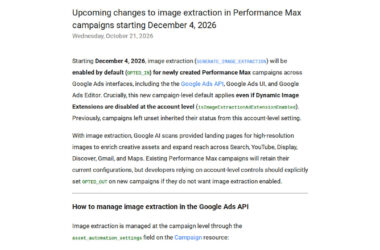 Image Extraction to Be Enabled by Default in Performance Max