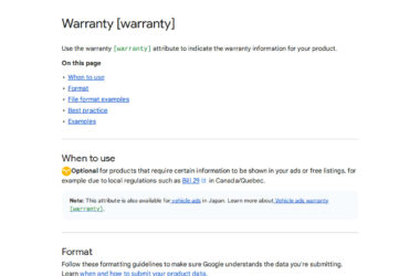 Merchant Center Adds a Warranty Attribute for All Products