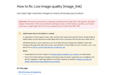 Merchant Center: Low Image Quality No Longer Stops Products From Showing