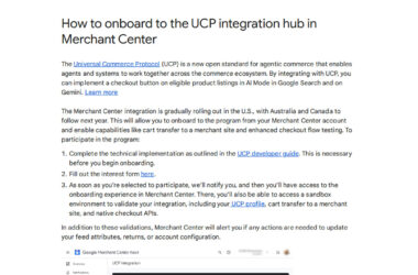 Merchant Center UCP Integration Hub Rolls Out in the US First
