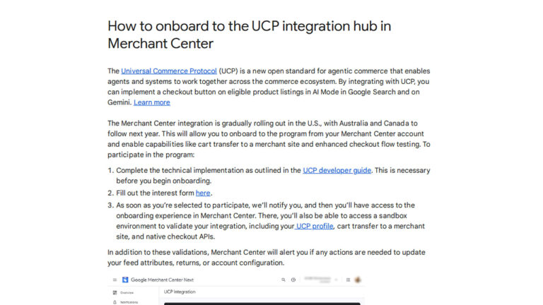 Merchant Center UCP Integration Hub Rolls Out in the US First