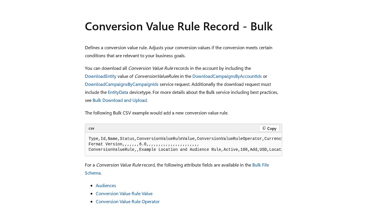 Microsoft Ads API Adds Conversion Value Rules and AI Text Tone Options